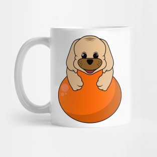 Dog puppies surrounds a balloon / Mug